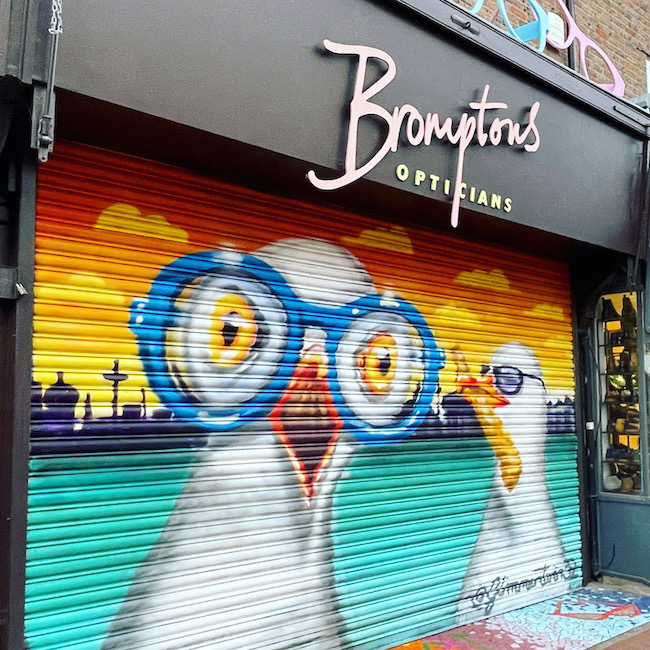 Bromptons Opticians shutter design